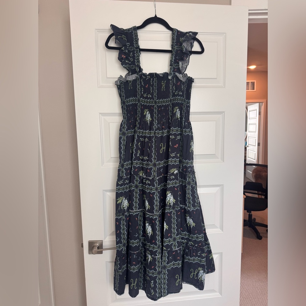 Hill House Black and Green Nap Dress
